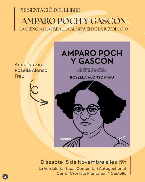Presentació del llibre "Amparo Poch y Gascón".
