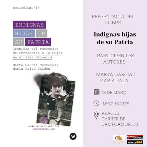 Presentació del llibre "Hijas indignas de su patria"