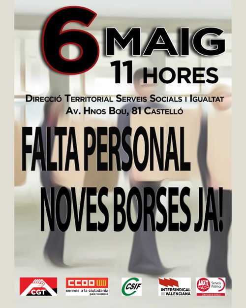 Concentració Falta de personal, noves borses ja!