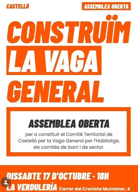 CONSTRUÏM LA VAGA GENERAL (Assemblea Oberta)