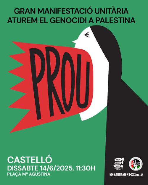 Gran manifiestació unitària aturem el genocidi a Palestina