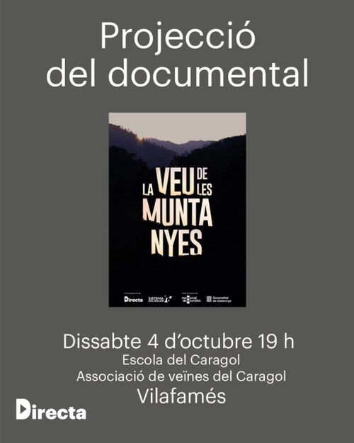 Projecció del documental: “La veu de les muntanyes”