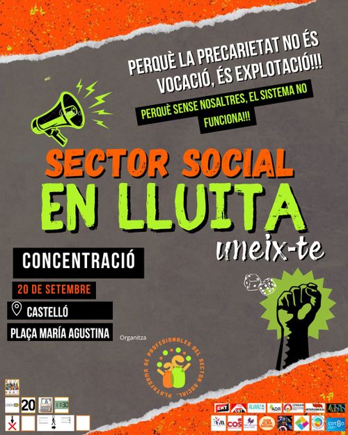 Concentració Acabem amb la precarietat al sector social