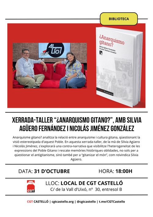 Xerrada - taller ¿Anarquismo gitano?